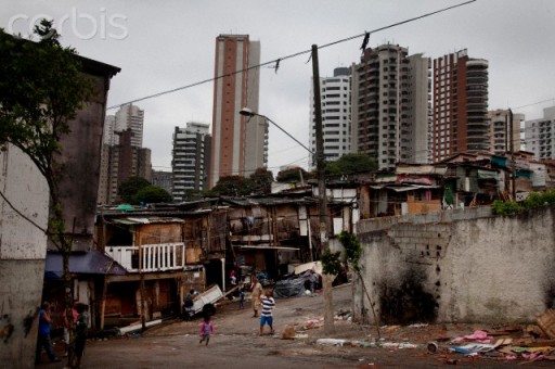 Brazil - Sao Paulo - rich and poor live close together in Sao Paulo.